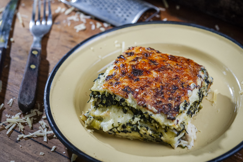 Lasagna Mixta de pollo y queso