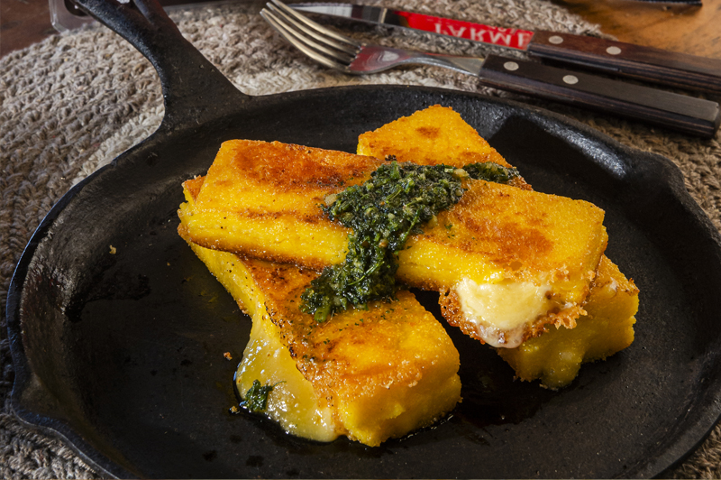 Bastones de Polenta Rellenos