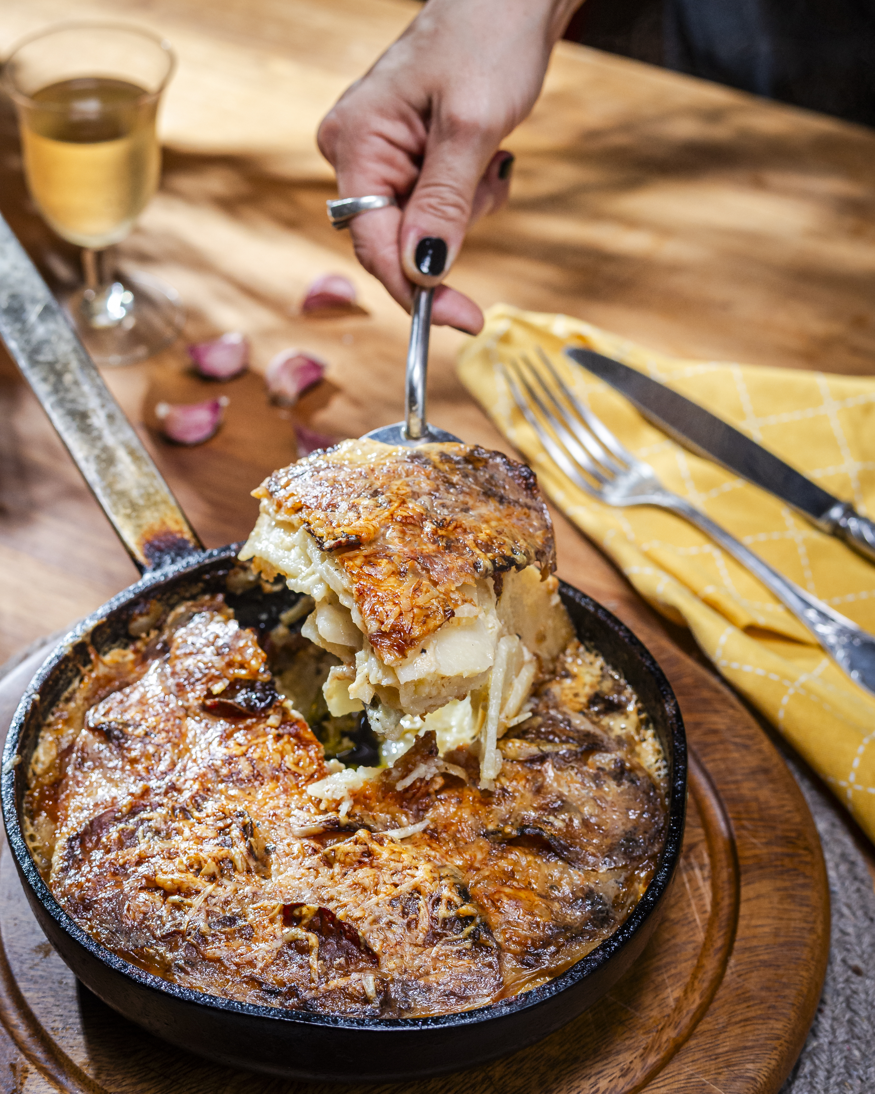 Gratinado de papas y queso Tilst