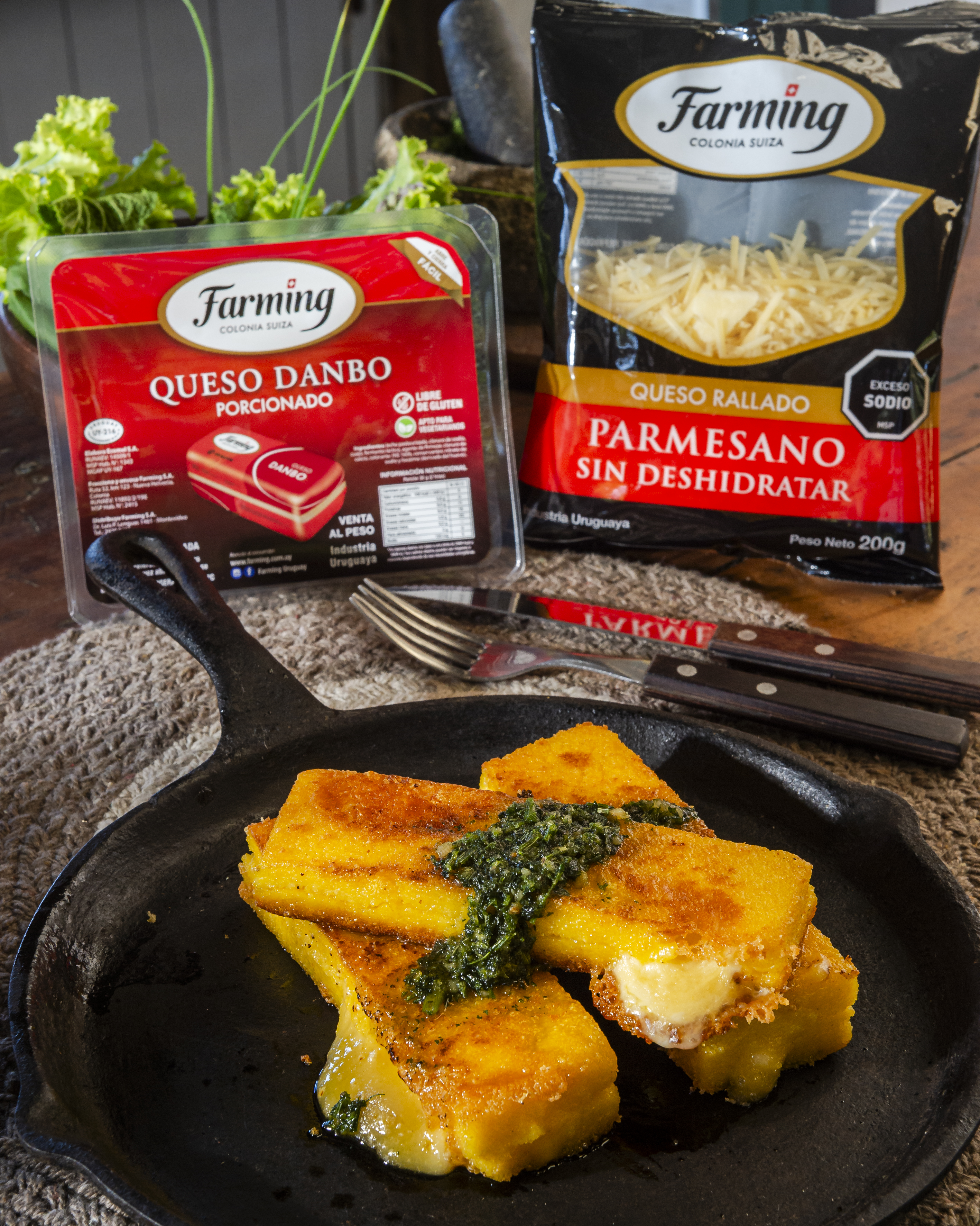 Bastones de Polenta Rellenos