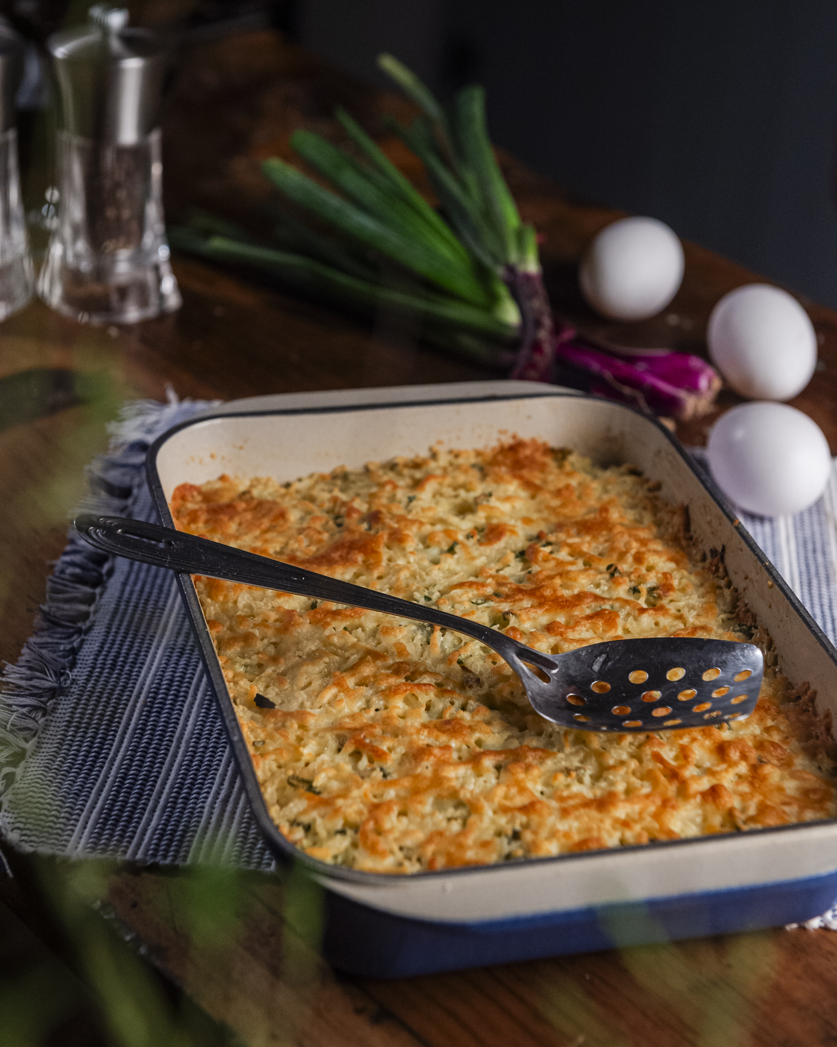 Arroz Cremoso Bajo en calorías al horno. Deslactosado.