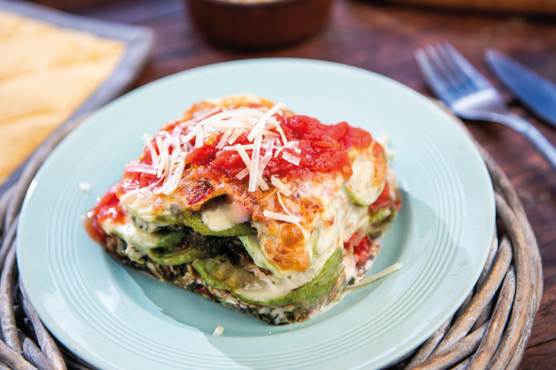 Lasagnas de vegetales y queso