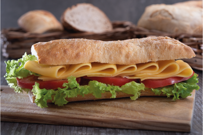 Sandwiche de pan bata bien fresco