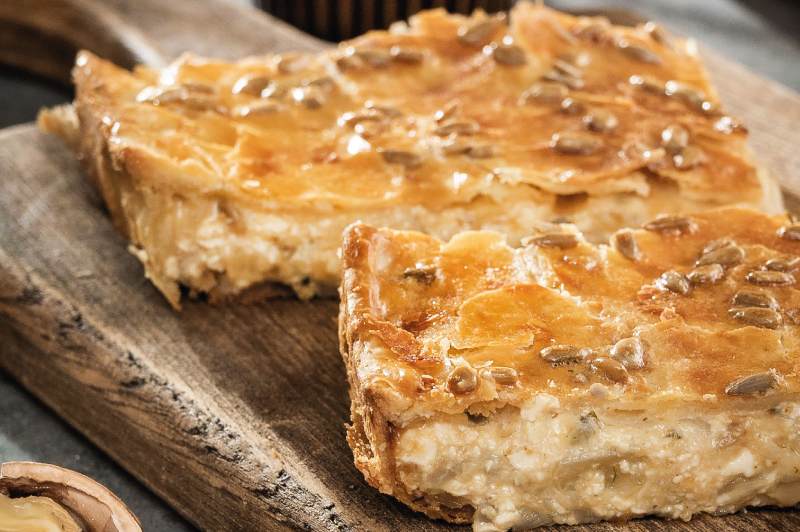 Tarta de cebolla y queso